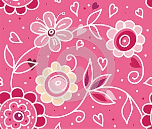 Stylish floral Valentine's Day pattern