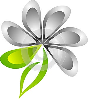 Stylish flower logo