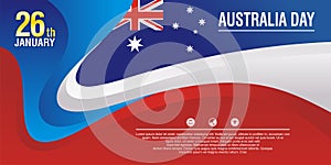 Stylish flyer, with Australia Flag Style and wave design