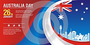 Stylish flyer, with Australia Flag Style and wave design