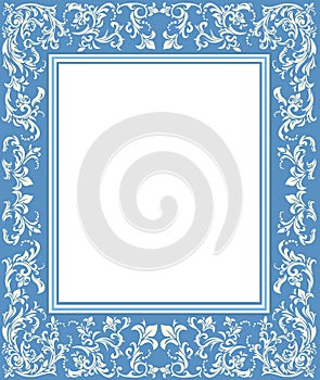 Stylish frame with floral elements