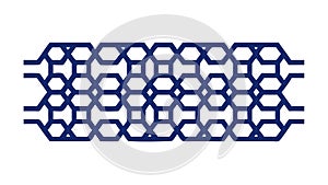 Stylish Geometric Hexagonal Pattern Vector Border Design, vector design Generative AI