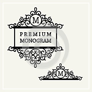 Stylish and graceful floral monogram design