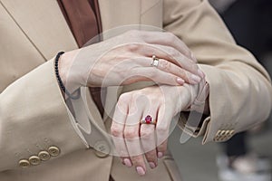 Stylish hands of a woman