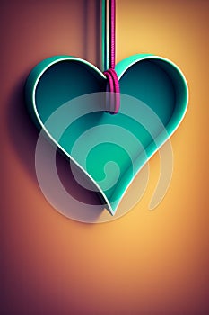 Stylish hanging hearts illustration background