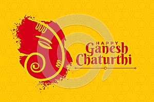 Stylish happy ganesh chaturthi creative card design