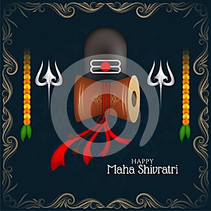 Stylish Happy Maha shivratri greeting background