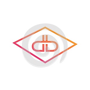 Stylish Initial DB Symbol. Creative Design