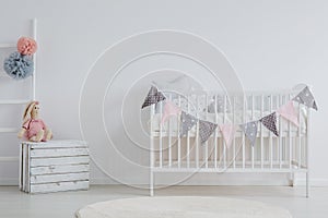 Stylish interior of baby`s room