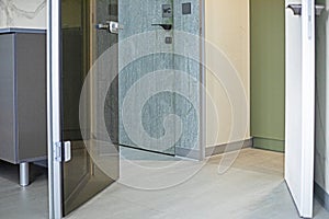 stylish interior with doors to the dentist's