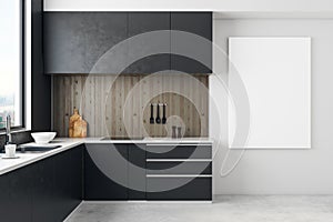 Stylish kitchen with copyspace