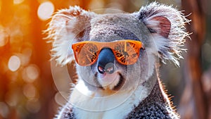 Stylish Koala Joey Portrait Wearing Summershade Sunglasses