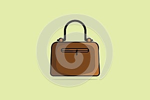Stylish Leather Bags, Trendy Casual Style Handbags vector illustration. Beauty fashion objects icon concept. Fashionable woman