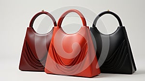 Stylish Leather Bags In Various Colors - Feminine Curves And Sculptural Expression