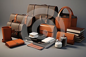 Stylish Leather Goods Gift Collection showcasing