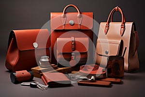 Stylish Leather Goods Gift Collection showcasing