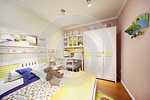 Stylish light bedroom for child