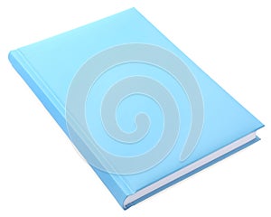 Stylish light blue notebook isolated