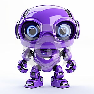 Stylish Little Purple Robot With Shiny Eyes - Babycore Inspired