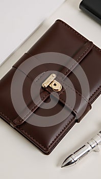 Stylish lockdesign wallet for displaying security and sophistication in finance