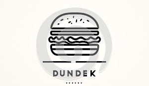 Stylish logo for a burger, generative AI.