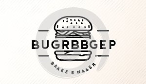 Stylish logo for a burger, generative AI.