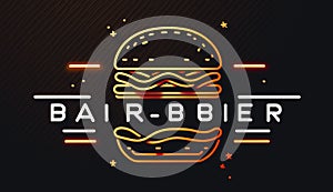 Stylish logo for a burger, generative AI.
