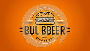 Stylish logo for a burger, generative AI.