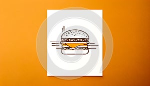 Stylish logo for a burger, generative AI.