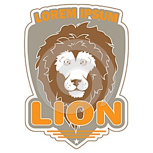 stylish logo with an image of a lion