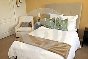 Stylish luxury bedroom.