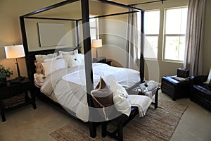 Stylish luxury bedroom.