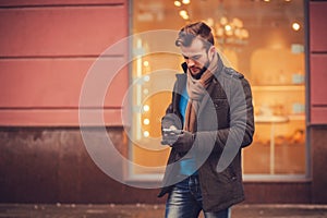 Stylish man with a smartphone