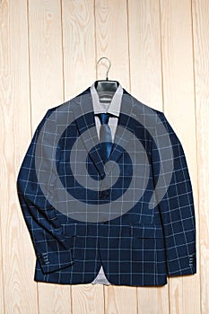 Stylish men's business blue suit