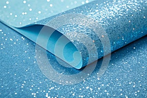 Stylish metallic blue texture with sparkles and light gradient