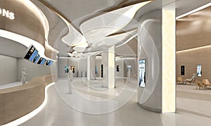 Stylish modern building lobby