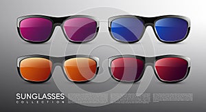 Stylish Modern Colored Sunglasses Set