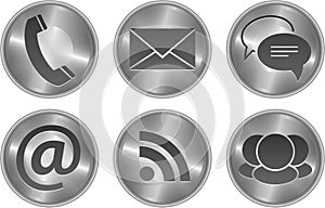 Stylish modern communication icon set