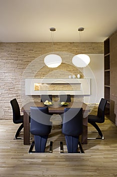 Stylish modern dining room