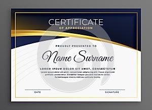 Stylish modern diploma certificate design