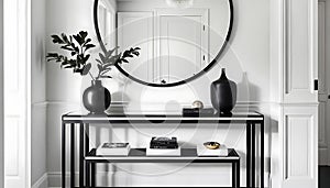 Modern Black and White Entryway Decor