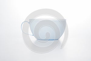 Stylish modern plain white cup