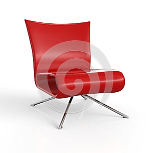 Stylish modern red chair