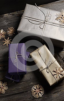 Stylish & modern rustic christmas gifts box