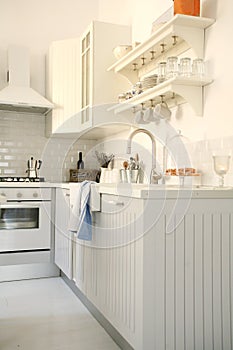 Stylish modern white kitchen