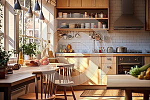 A stylish, newly renovated white kitchen exuding modern elegance and simplicity