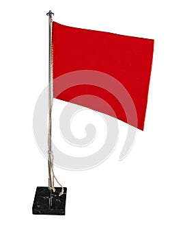 Stylish office bright red flag or red pennant