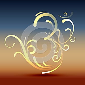 Stylish om symbol