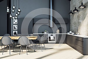 Štýlový panoramatický kuchyňa obrázok na stena 