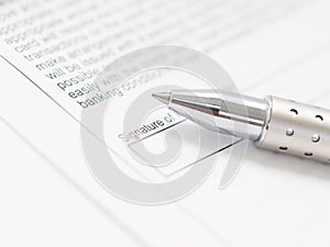 Stylish pen and contract